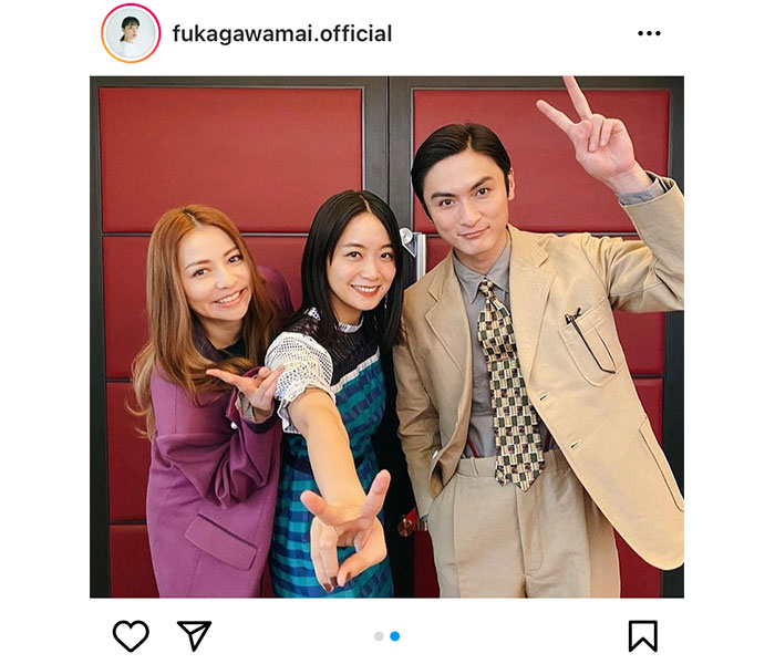深川麻衣、「おもいで写眞」で共演の香里奈、高良健吾とピースで3ショット!