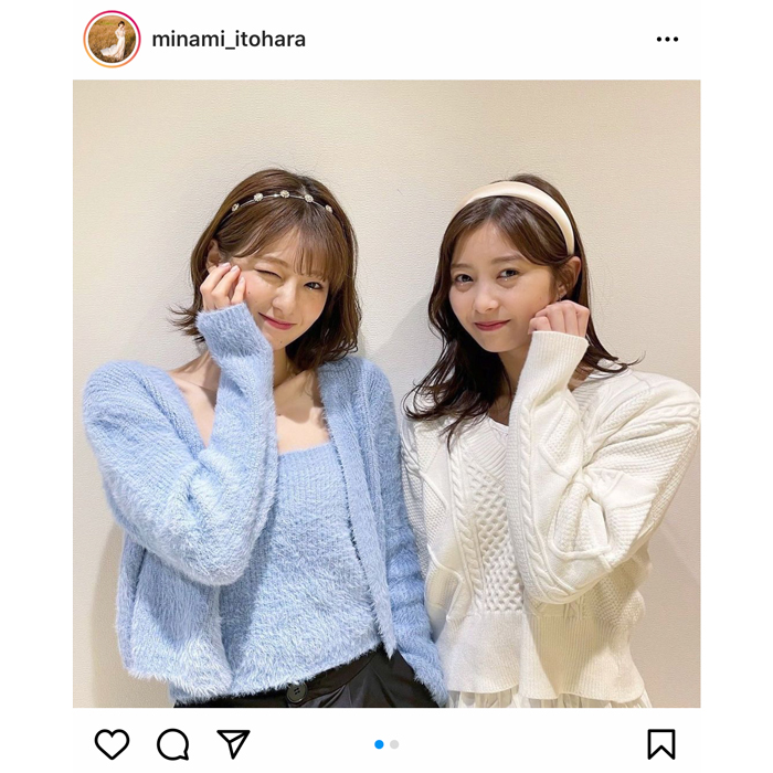糸原美波と松川星がキュートなツーショットを披露!「2人とも可愛い」