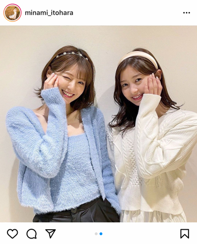 糸原美波と松川星がキュートなツーショットを披露!「2人とも可愛い」