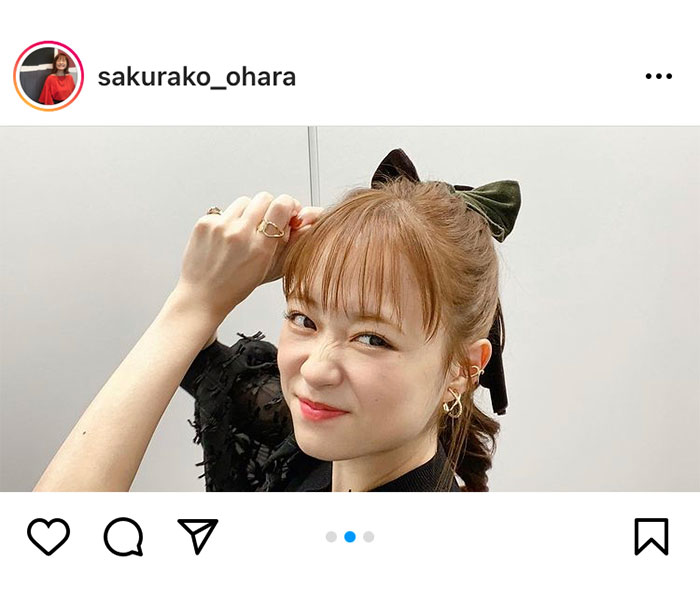 大原櫻子、まるでキキのような黒リボンコーデに反響!「魔女の宅急便みたい」