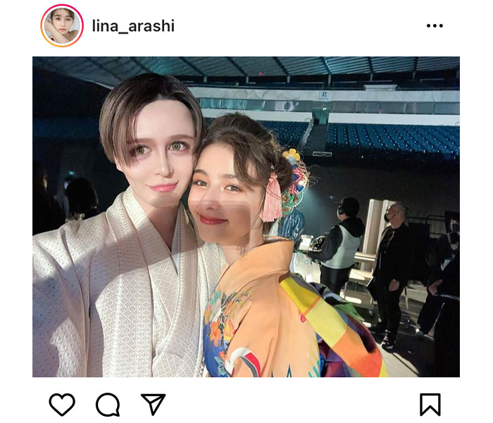嵐莉菜、Mattと顔寄せ2ショット!「兄妹見たいって言われて嬉しかった」