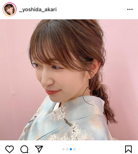 吉田朱里の和装ポートレートに反響ぞくぞく!「可愛すぎて天使」