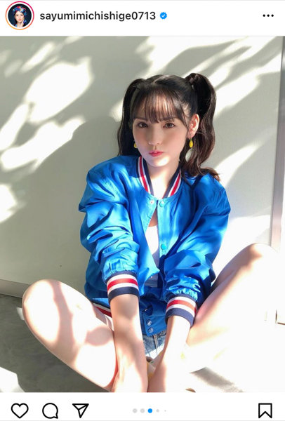 道重さゆみ、「今月も好き?」高めツインテールのスポーティ衣装公開!