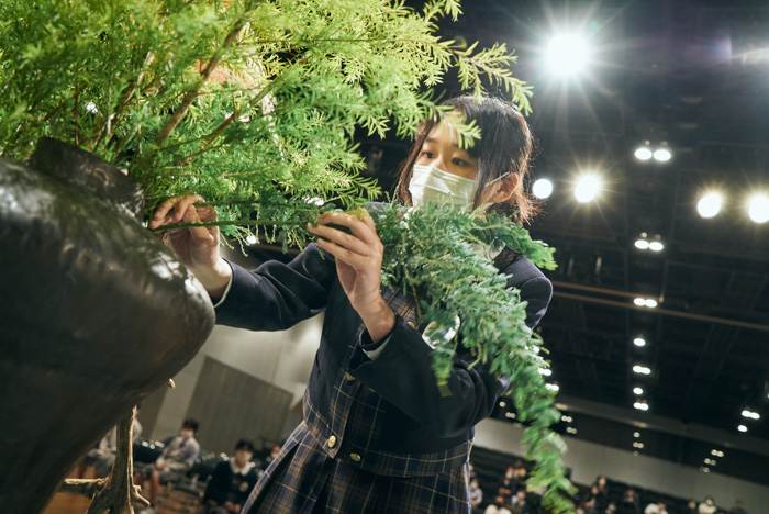 全国高校生花いけバトル、福岡大会を制したのは、福岡舞鶴高等学校「うぐいす」！