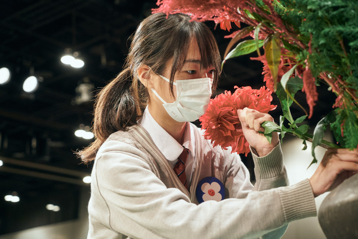 全国高校生花いけバトル、福岡大会を制したのは、福岡舞鶴高等学校「うぐいす」！