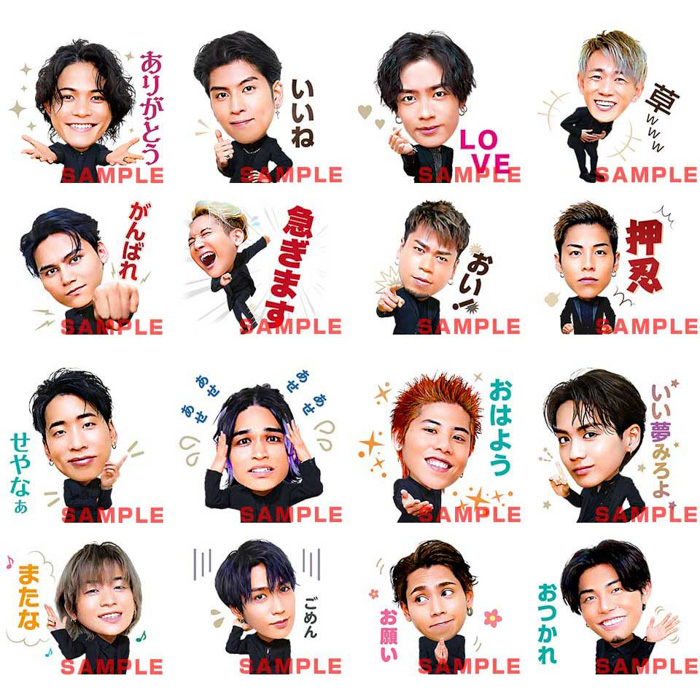 「THE RAMPAGE from EXILE TRIBE」初のLINEスタンプが登場！LINE MUSICユーザー全員へ、無料でプレゼント！！