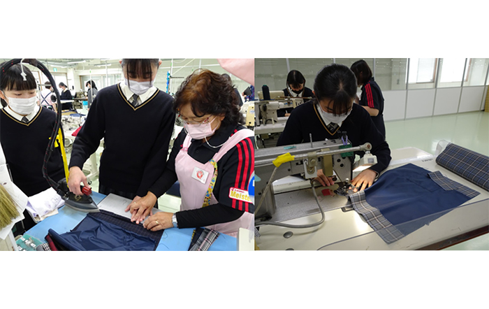 ものづくりからSDGｓ・地域貢献の一歩へ！宮崎県立高城高等学校の学生が余り布でエコバッグを作製し地域に配布！
