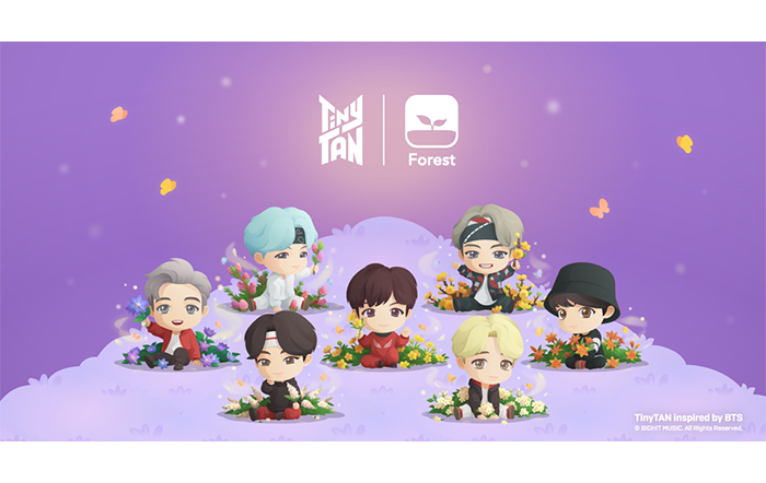 BTSのキャラクター TinyTANとスマホ依存対策アプリForestのコラボレーションが決定！