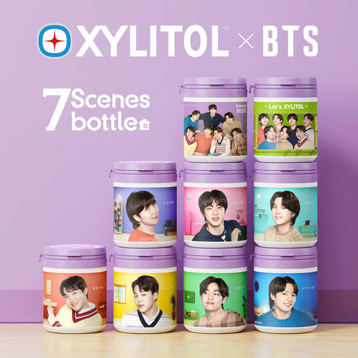 BTSデザインキシリトールガムが新ビジュアルで登場！「キシリトール×BTS 7 Scenesボトル」「キシリトール×BTS＜ソーダ＞」が発売！