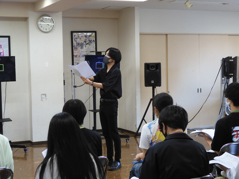 今井文也が母校であるアミューズメントメディア総合学院でアフレコ体験を開催