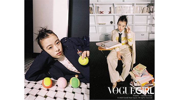 森七菜が『VOGUE GIRL』の人気企画「GIRL OF THE MONTH」に登場！定番アイテムを着崩した、型破りなキャンパスビート