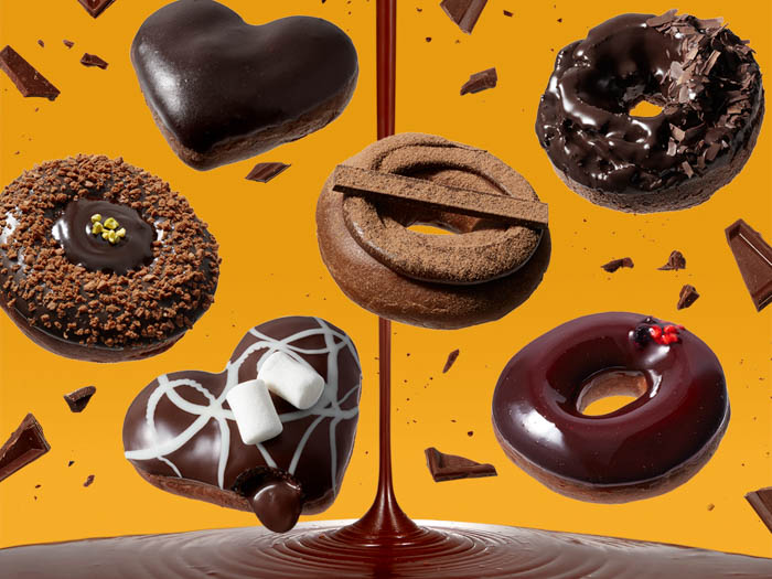 クリスピー・クリーム･ドーナツから、バレンタインシーズンにぴったりな“チョコづくし”のドーナツが6種登場！