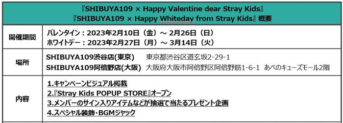 「Stray Kids（ストレイキッズ）」とSHIBUYA109がコラボレーション！Stray Kidsへの愛を届けよう！