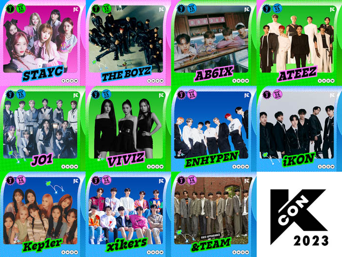 『KCON 2023 JAPAN』 AB6IX、ATEEZ、ENHYPEN、iKON、JO1、Kep1er、STAYC、THE BOYZ、VIVIZ、xikers、&TEAMの出演が決定！