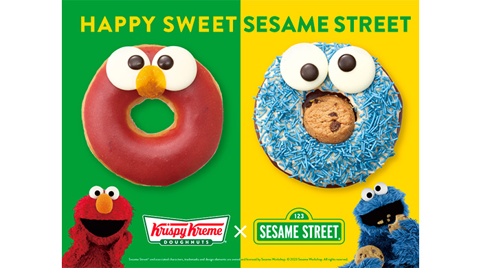 クリスピー・クリーム・ドーナツ、世界中で愛され続ける「セサミストリート」とのコラボレーション第2弾！「エルモ」「クッキーモンスター」がドーナツに変身『HAPPY SWEET SESAME STREET』