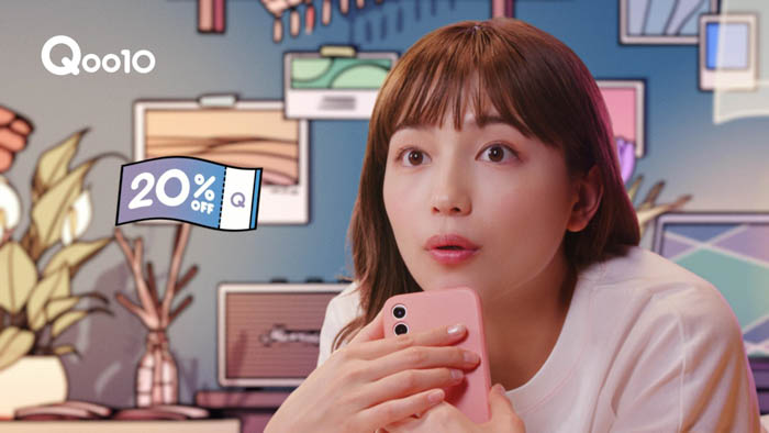 川口春奈が部屋着でゴロゴロしながらQ100でのショッピングを楽しむ！Qoo10「メガ割」新TV、6月1日（木）より全国でオンエア開始！