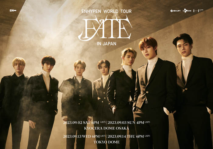 ENHYPEN、初のドームツアー『ENHYPEN WORLD TOUR ‘FATE’ IN JAPAN』詳細決定！