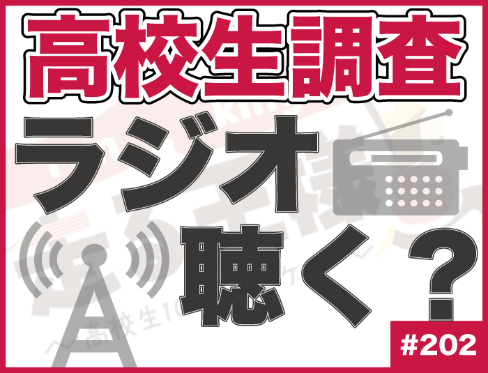 【高校生調査】＃202 高校生はラジオを聴く？聴取方法は？