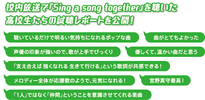 【リリース】ライブでファンと一緒に盛り上がった宮野真守の『Sing a song together』のリリースが決定！大盛況に終わったライブツアーレポートも公開！