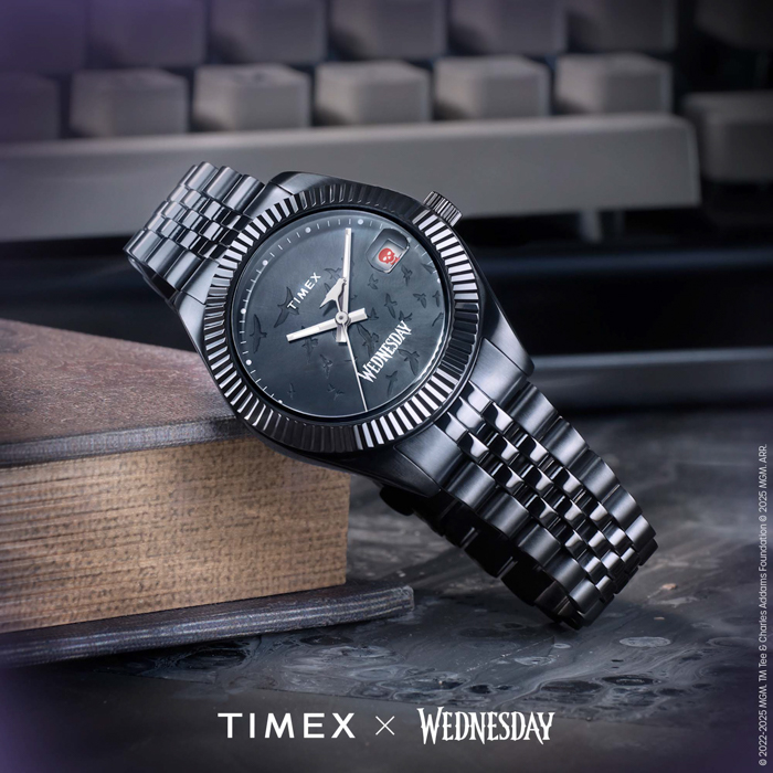 ティム・バートン監督が手がけるNetflix人気シリーズの時計が登場!Timex<タイメックス>x Wednesday<ウェンズデー>のコラボレーション時計、6月4日(水)に発売!