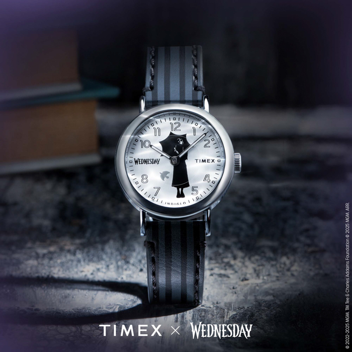ティム・バートン監督が手がけるNetflix人気シリーズの時計が登場!Timex<タイメックス>x Wednesday<ウェンズデー>のコラボレーション時計、6月4日(水)に発売!