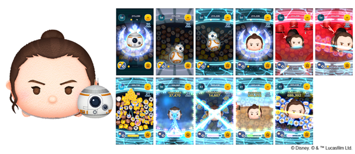 『LINE:ディズニー ツムツム』、5月は「スター・ウォーズ」の新ツム「レイ&BB-8」と「ポー・ダメロン」が期間限定で登場!