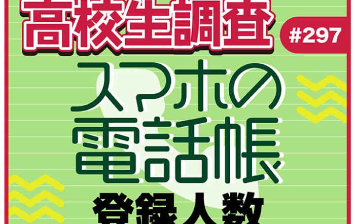 高校生がスマホの電話帳に登録している人数とは？【高校生調査 #297】
