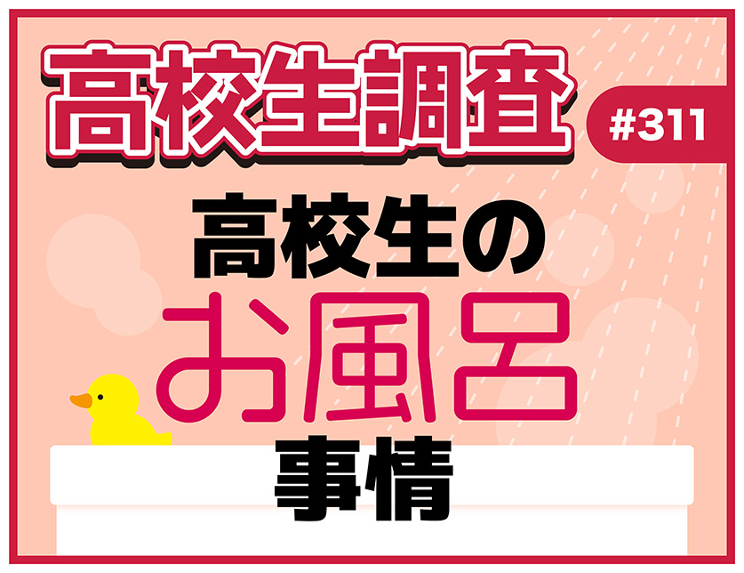 投稿についてもっと詳しく 11月26日は“いい風呂の日”！ 高校生がお風呂に入る回数・頻度、湯船に浸かる時間とは？【高校生調査 #311】
