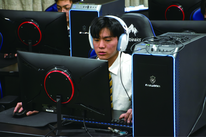 桐生第一高等学校（群馬県）eスポーツ部の練習風景