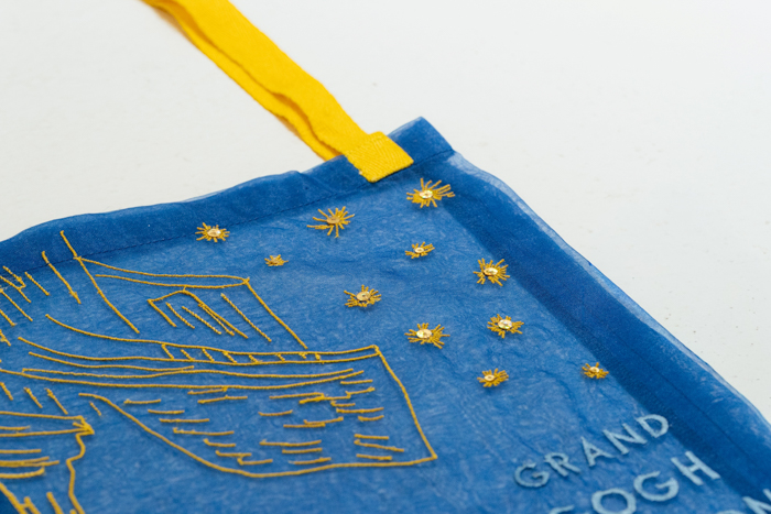 ブリジットタナカコラボ・オーガンジー刺繍バッグ