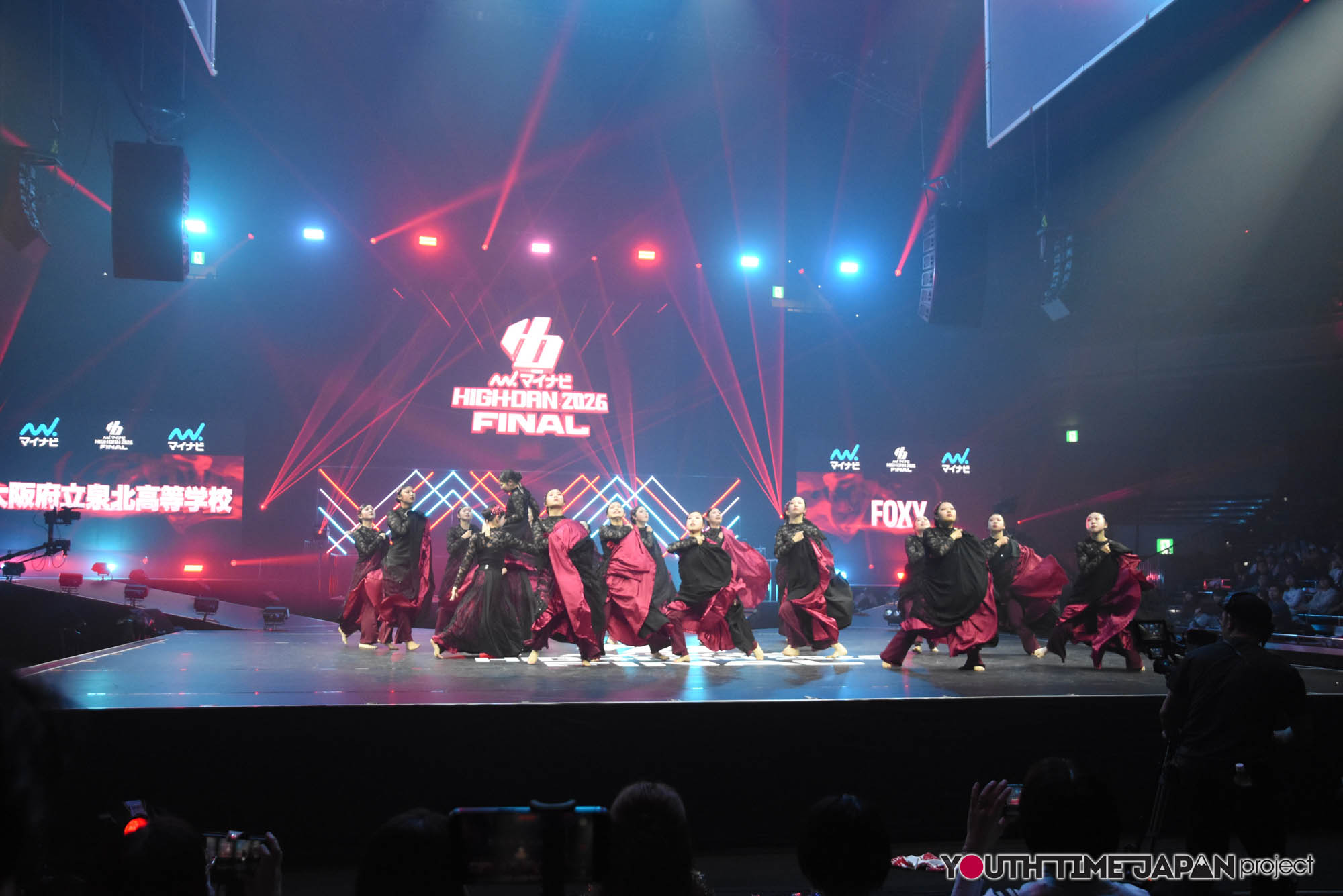 大阪府立泉北高等学校「FOXY」のハイダンファイナル2026でのパフォーマンス中の写真