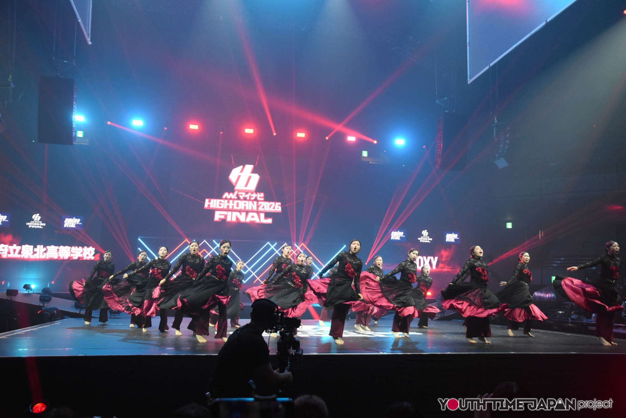 大阪府立泉北高等学校「FOXY」のハイダンファイナル2026でのパフォーマンス中の写真