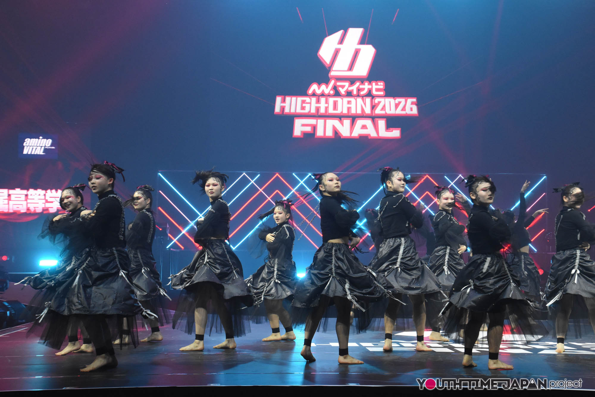 大阪産業大学附属高等学校「BUDAHLIA」のハイダンファイナル2026でのパフォーマンス中の写真