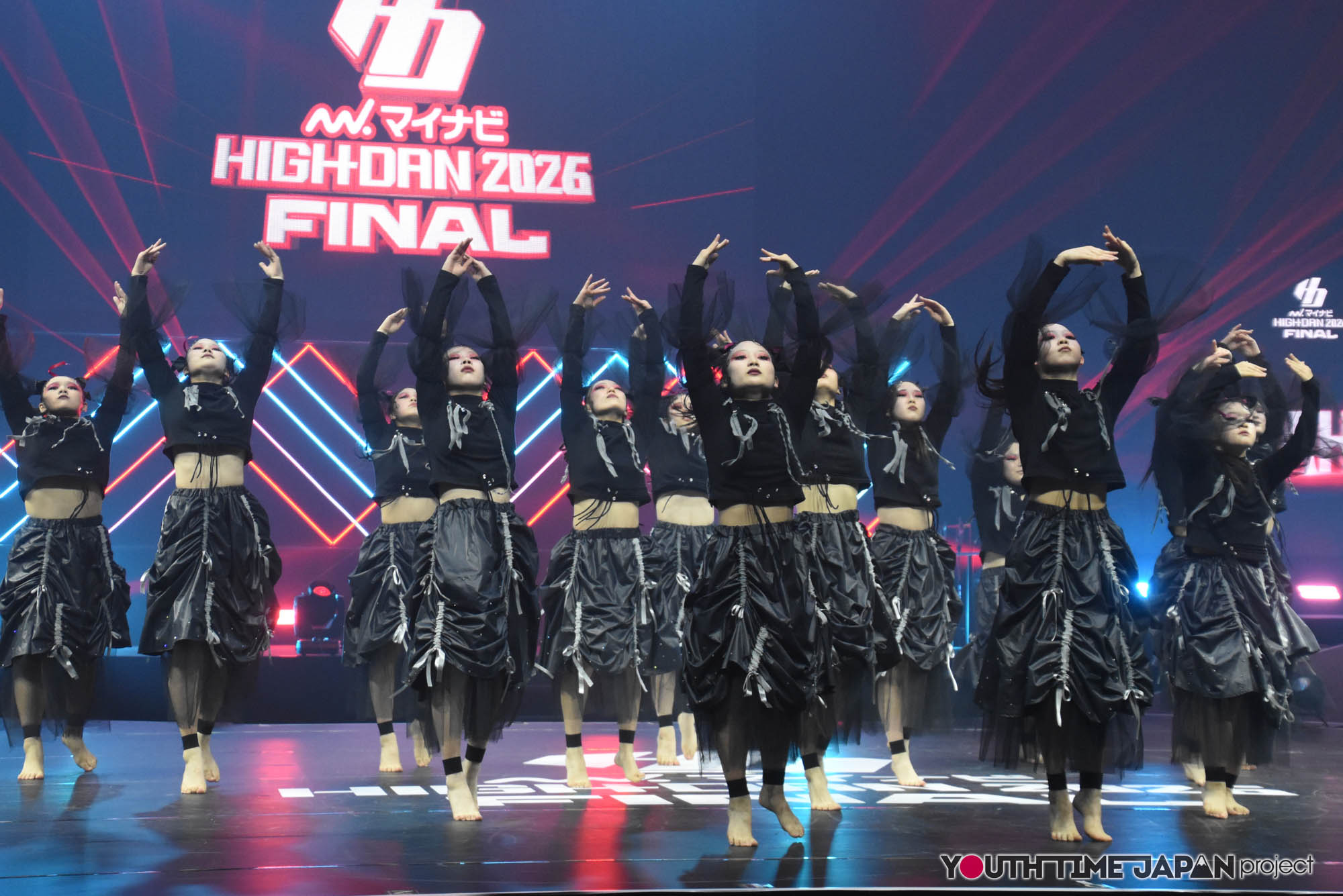 大阪産業大学附属高等学校「BUDAHLIA」のハイダンファイナル2026でのパフォーマンス中の写真