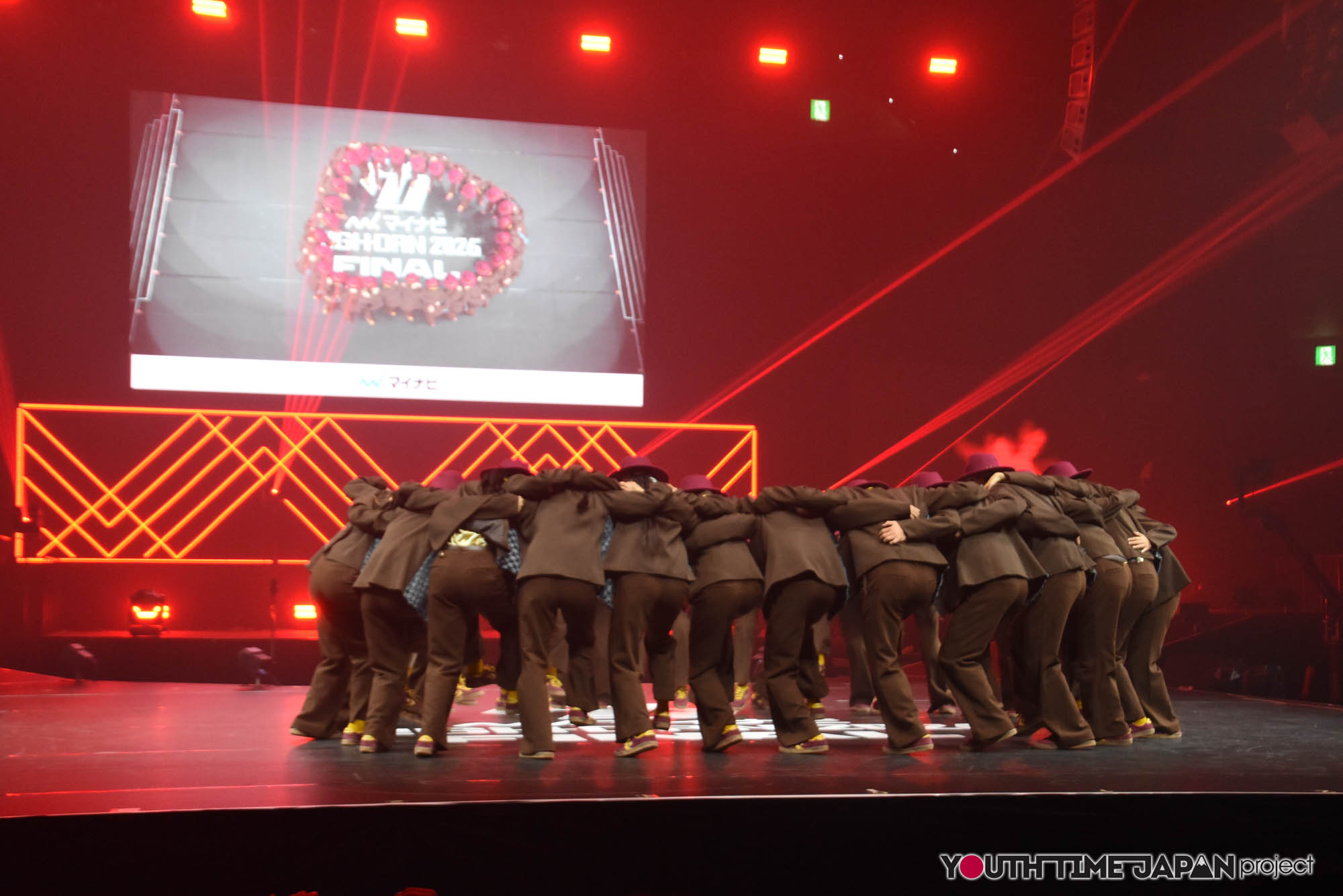 大阪府立箕面高等学校「800giesturm」のハイダンファイナル2026でのパフォーマンス中の写真