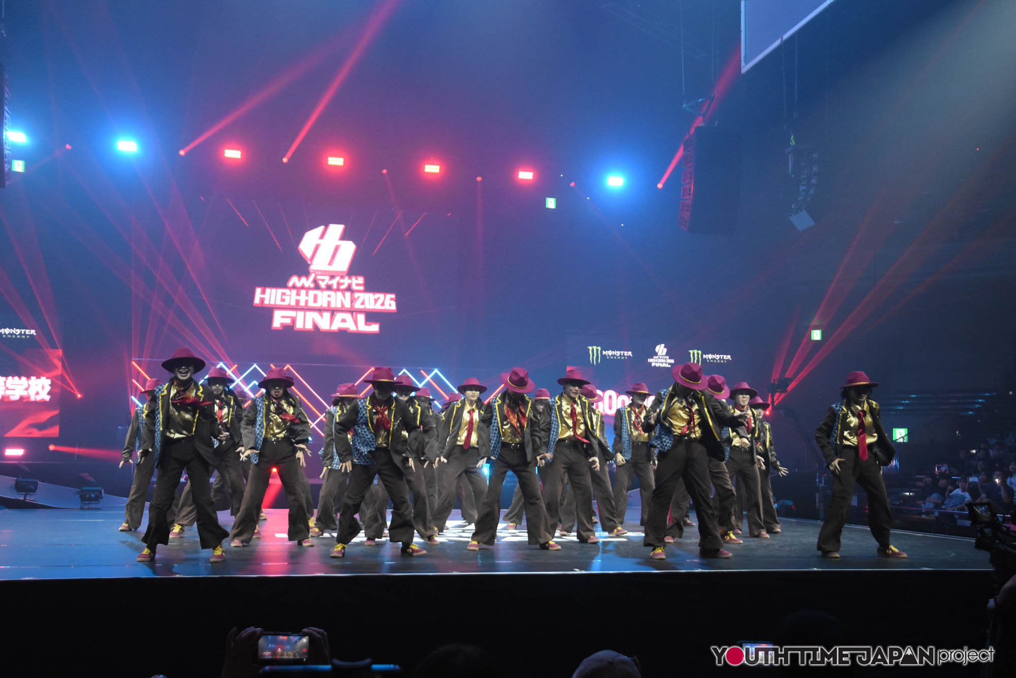 大阪府立箕面高等学校「800giesturm」のハイダンファイナル2026でのパフォーマンス中の写真