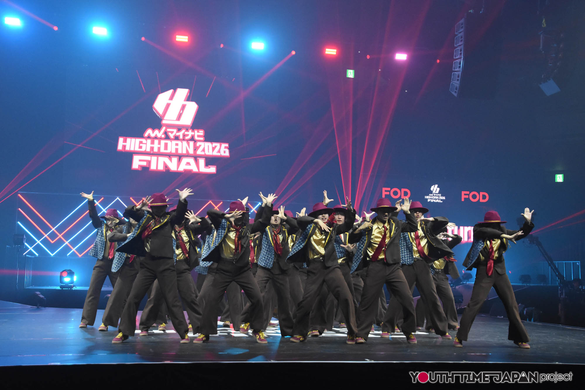 大阪府立箕面高等学校「800giesturm」のハイダンファイナル2026でのパフォーマンス中の写真