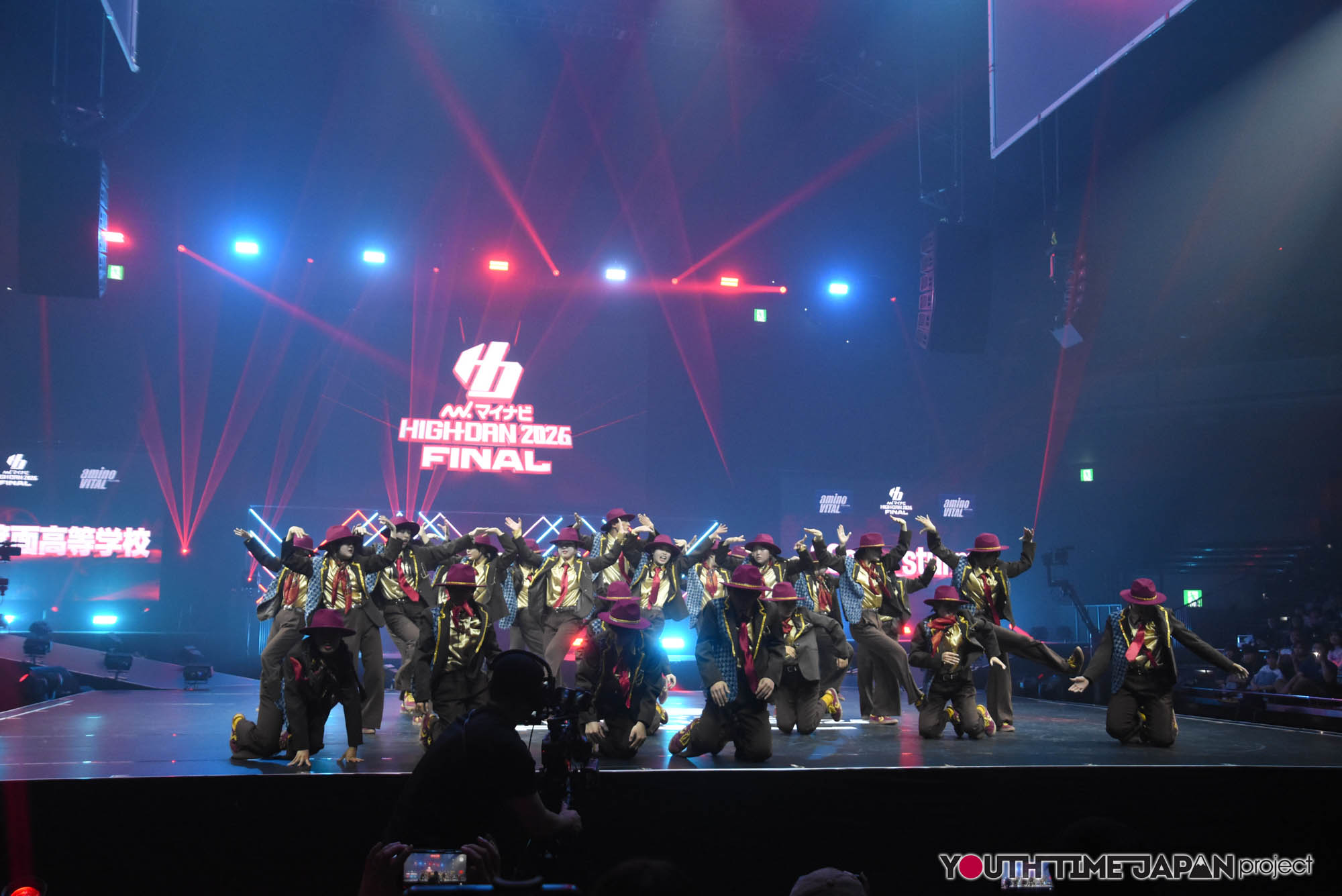 大阪府立箕面高等学校「800giesturm」のハイダンファイナル2026でのパフォーマンス中の写真