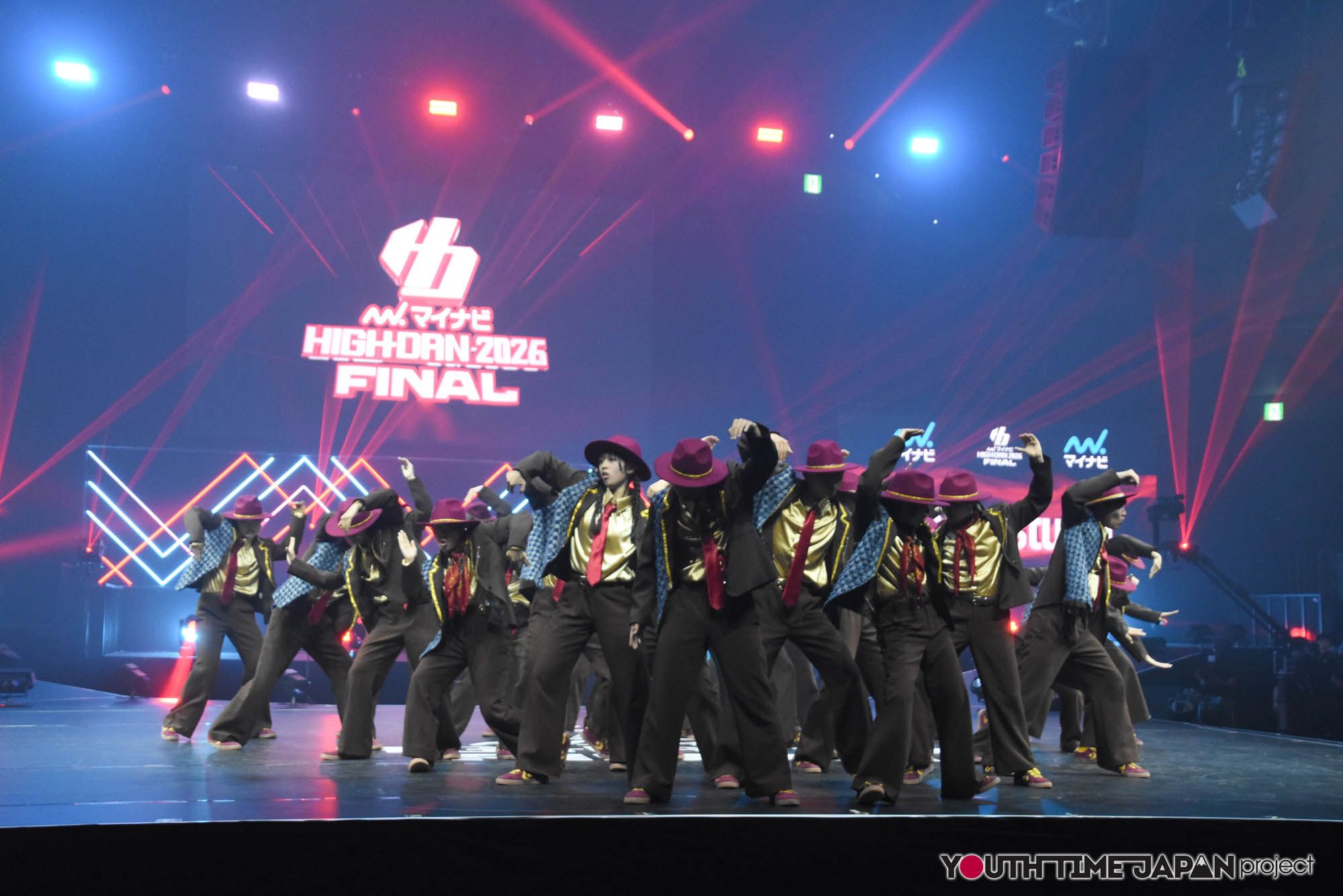 大阪府立箕面高等学校「800giesturm」のハイダンファイナル2026でのパフォーマンス中の写真