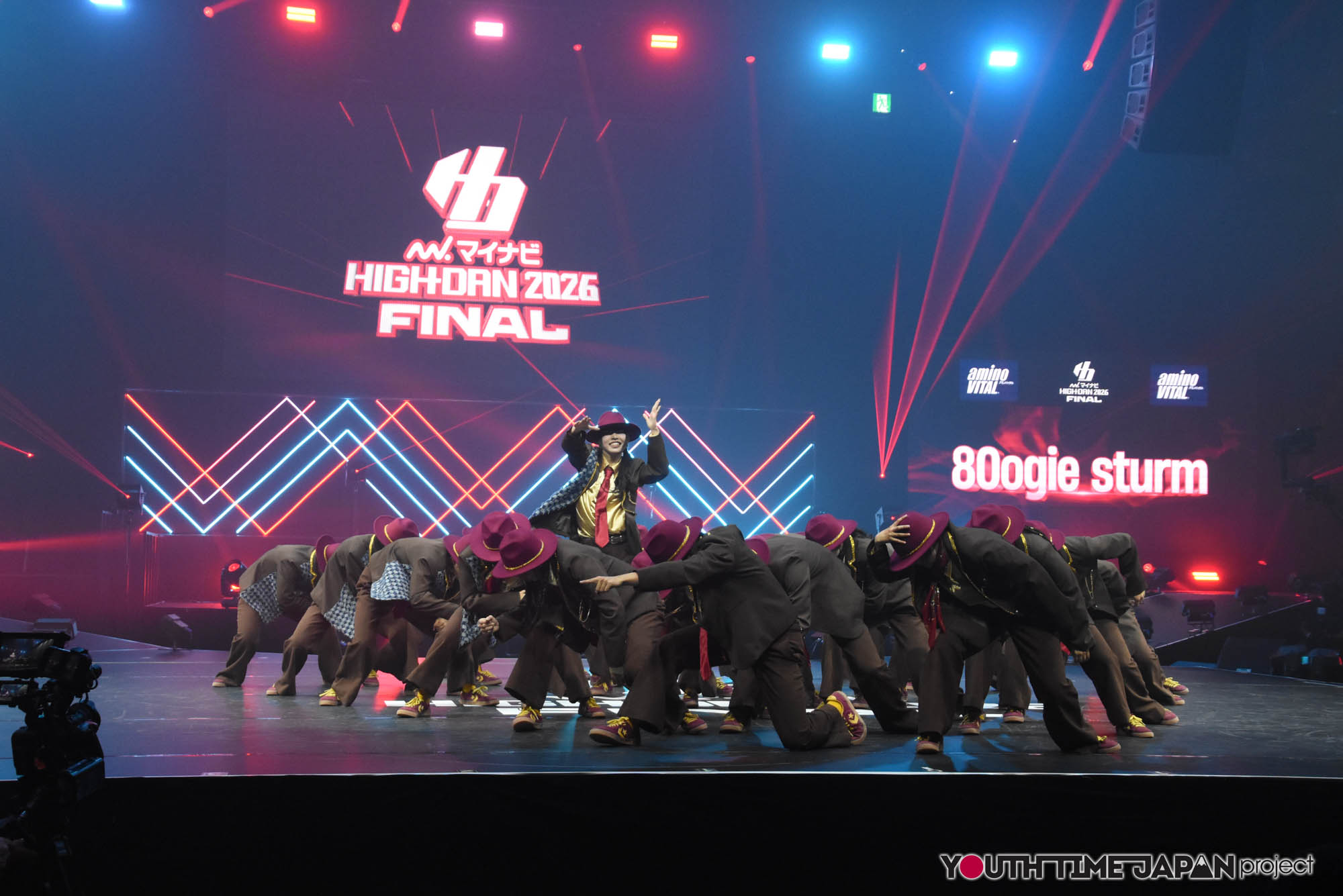 大阪府立箕面高等学校「800giesturm」のハイダンファイナル2026でのパフォーマンス中の写真