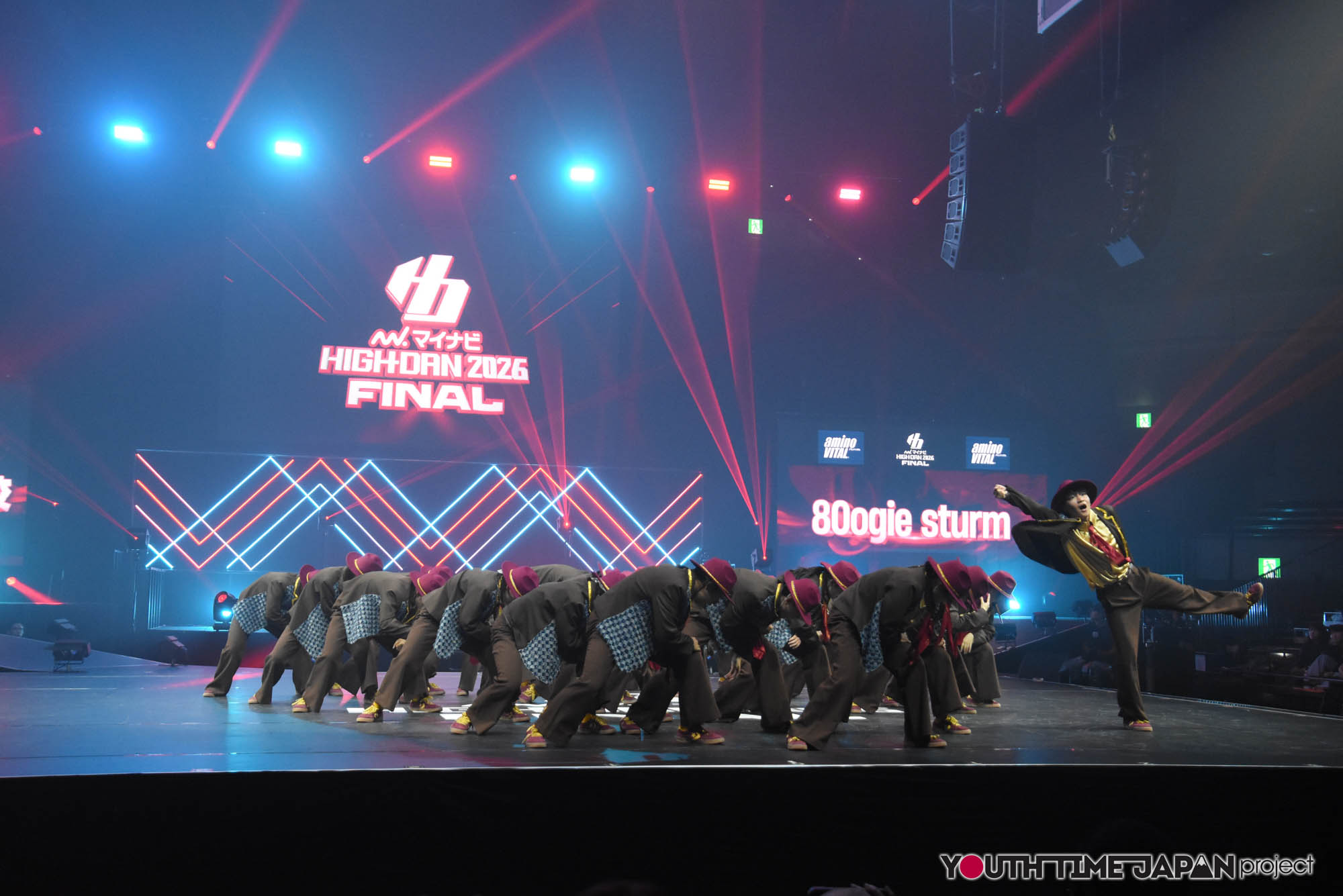 大阪府立箕面高等学校「800giesturm」のハイダンファイナル2026でのパフォーマンス中の写真