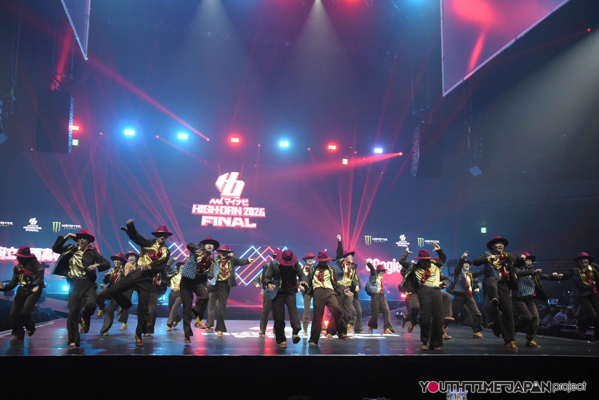 大阪府立箕面高等学校「800giesturm」のハイダンファイナル2026でのパフォーマンス中の写真