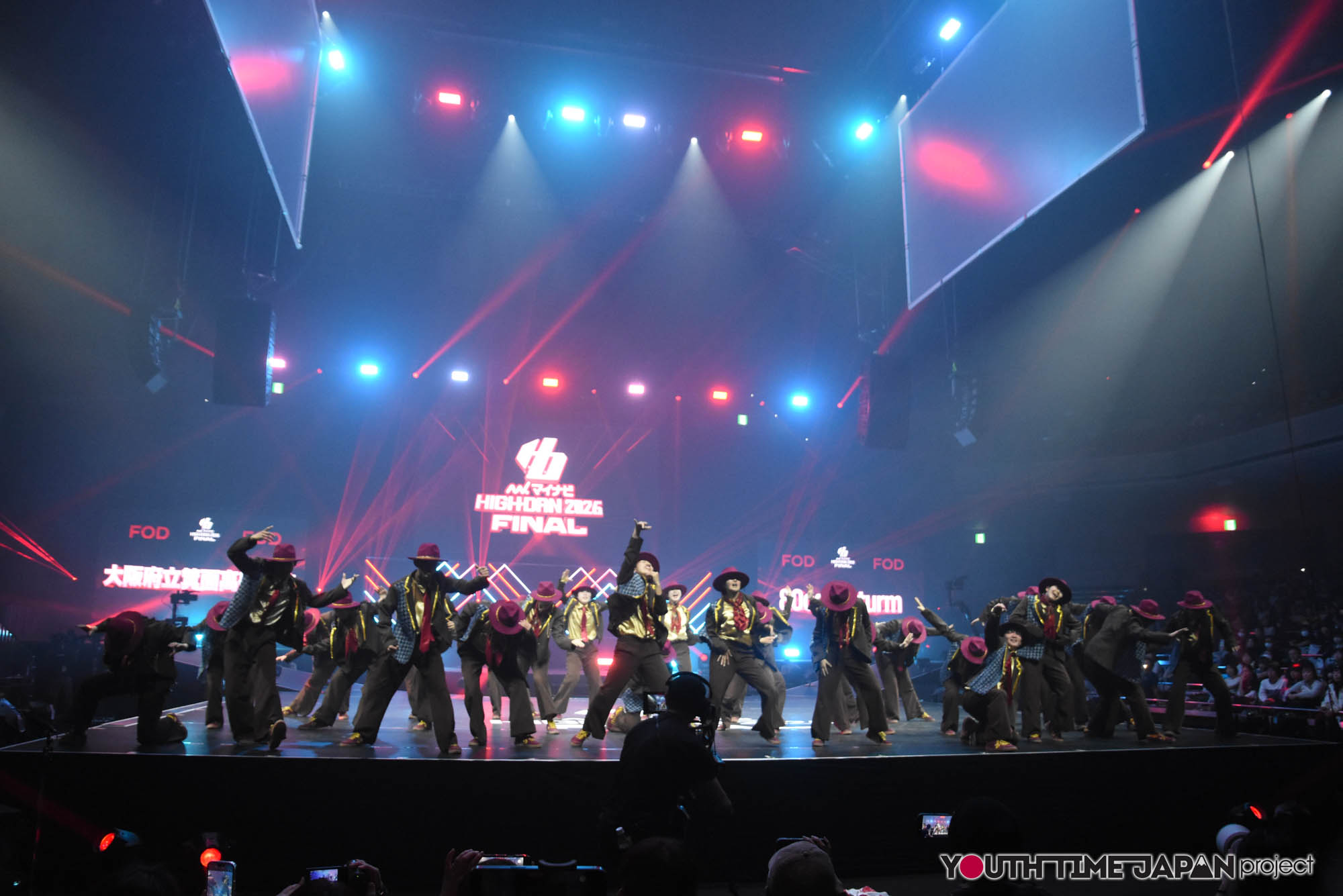 大阪府立箕面高等学校「800giesturm」のハイダンファイナル2026でのパフォーマンス中の写真