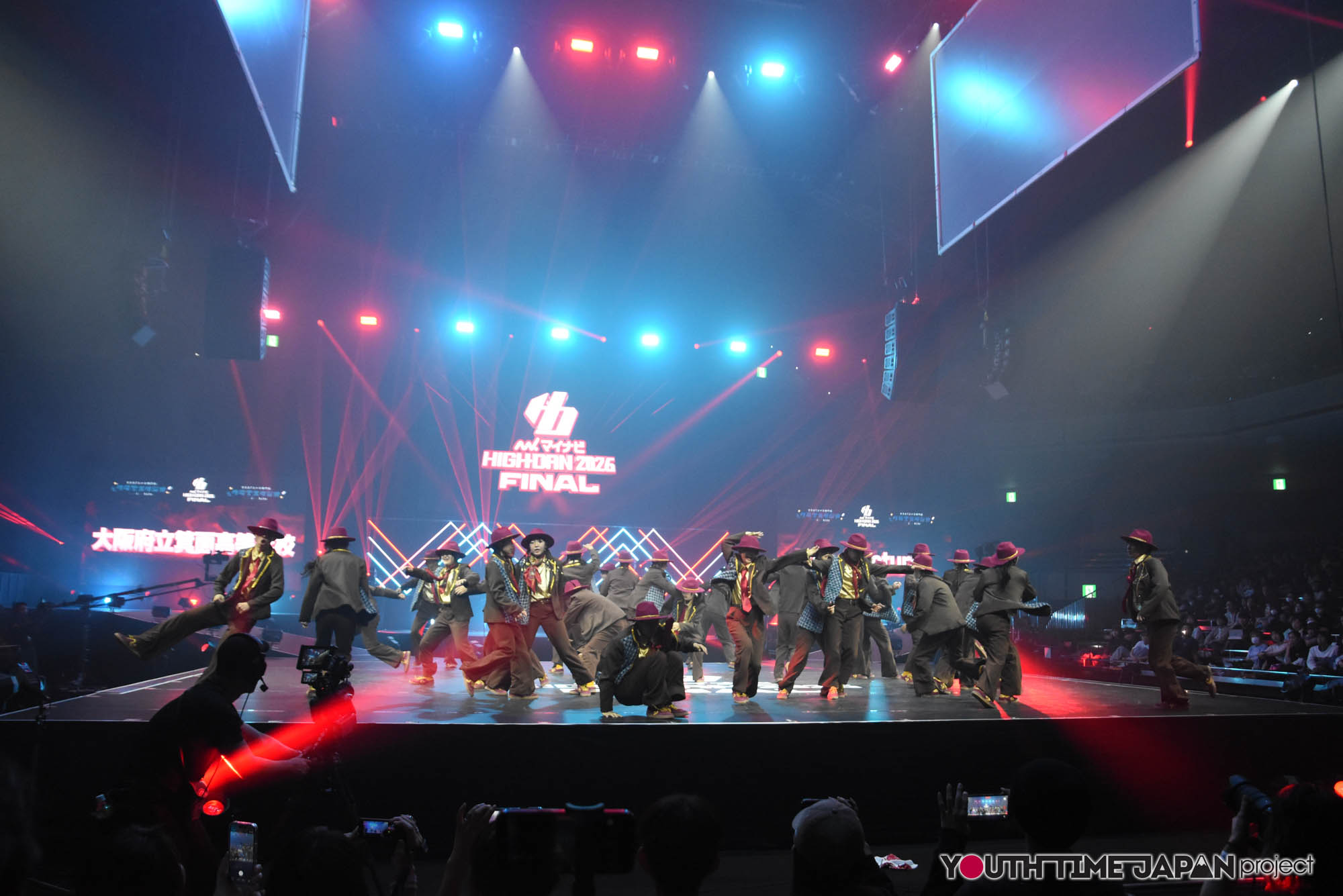 大阪府立箕面高等学校「800giesturm」のハイダンファイナル2026でのパフォーマンス中の写真