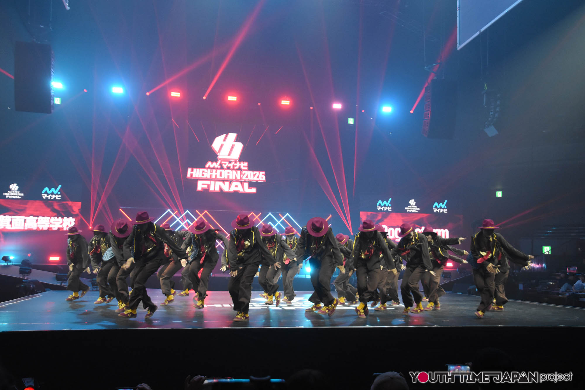 大阪府立箕面高等学校「800giesturm」のハイダンファイナル2026でのパフォーマンス中の写真