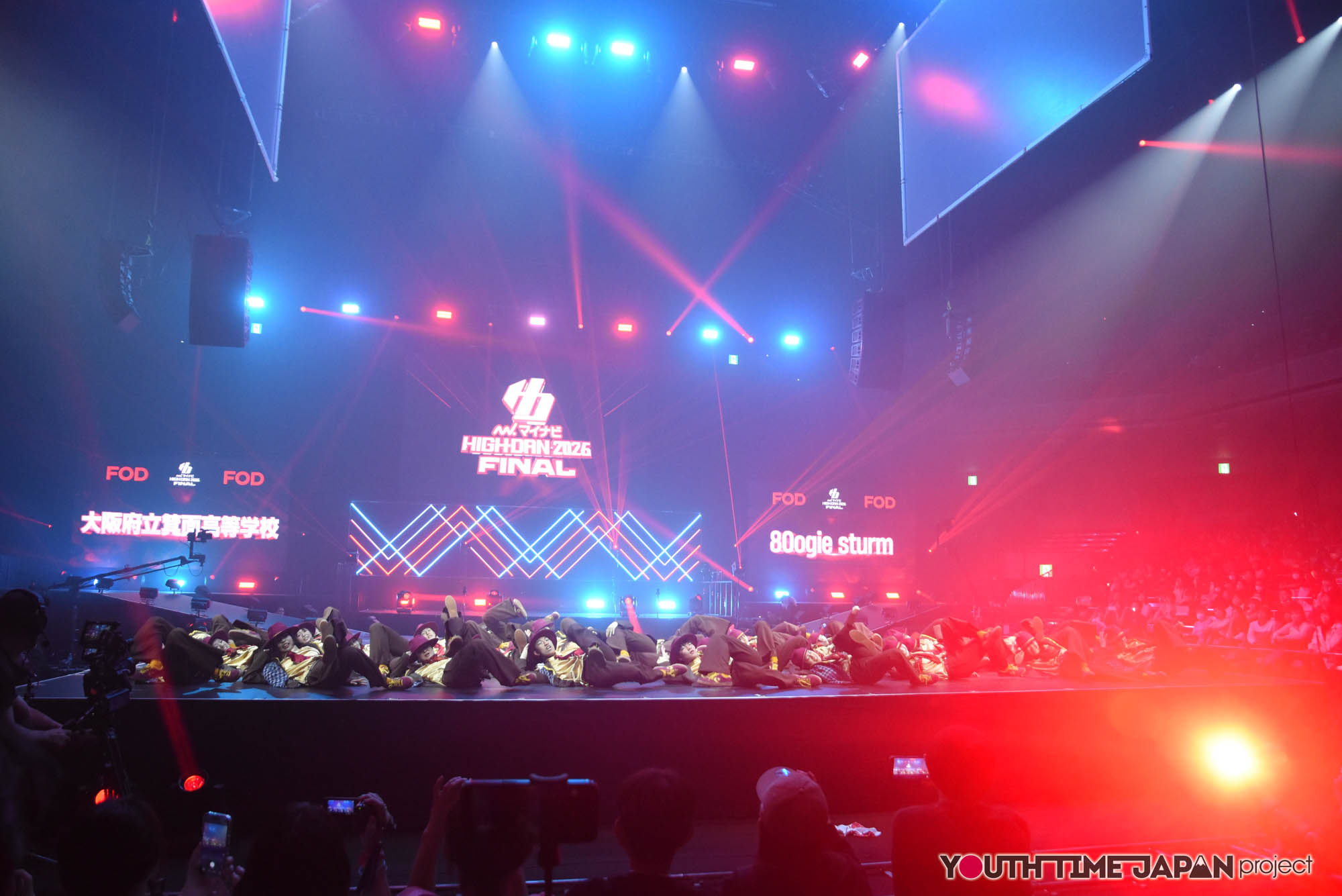 大阪府立箕面高等学校「800giesturm」のハイダンファイナル2026でのパフォーマンス中の写真