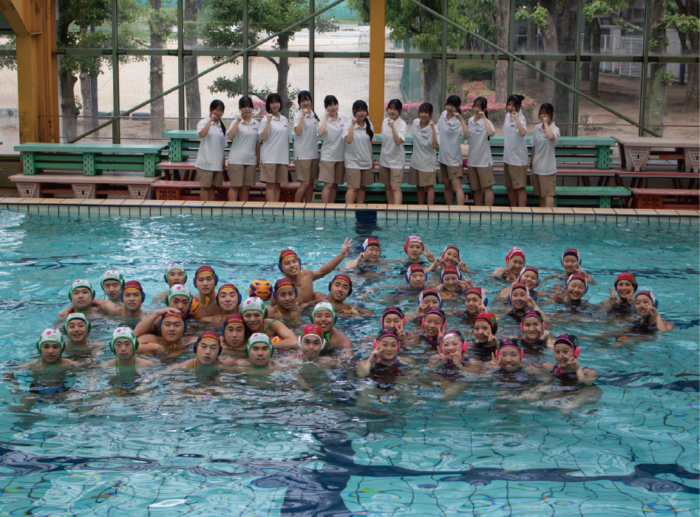 幕張総合高等学校水球部集合写真