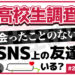 【高校生調査】＃223 高校生には会ったことのないSNS上の友達はどれくらいいるの？